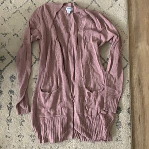 Mauve open cardigan